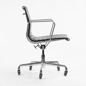 SOLD Herman Miller Eames Aluminum Group Low Back Chair Black Leather 2009 2x Available