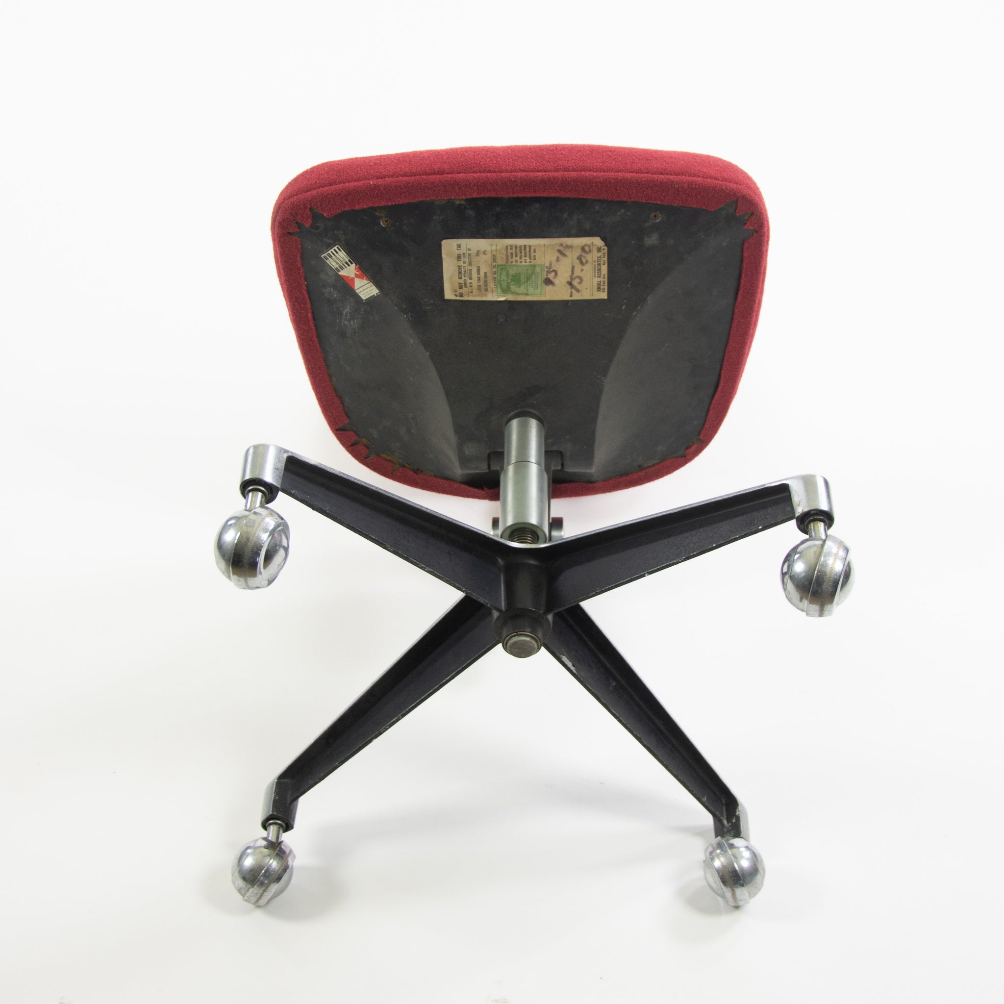 SOLD Knoll Associates 1961 Max Pearson Secretarial Chair Red Model 46