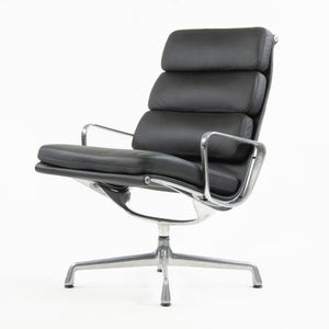 SOLD Eames Herman Miller Vintage Soft Pad Aluminum Group Lounge Chair Black