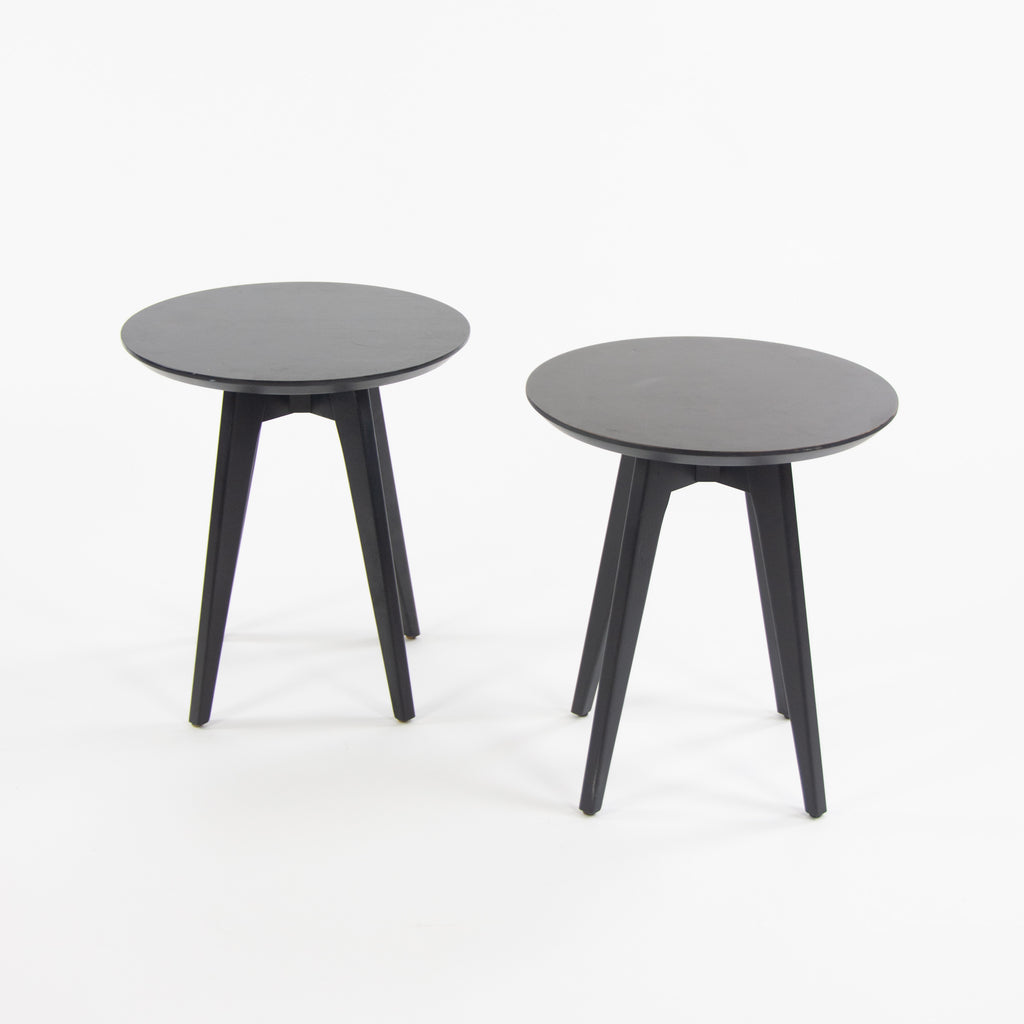 SOLD Jens Risom Knoll Studio Round Side End Tables Recent Production