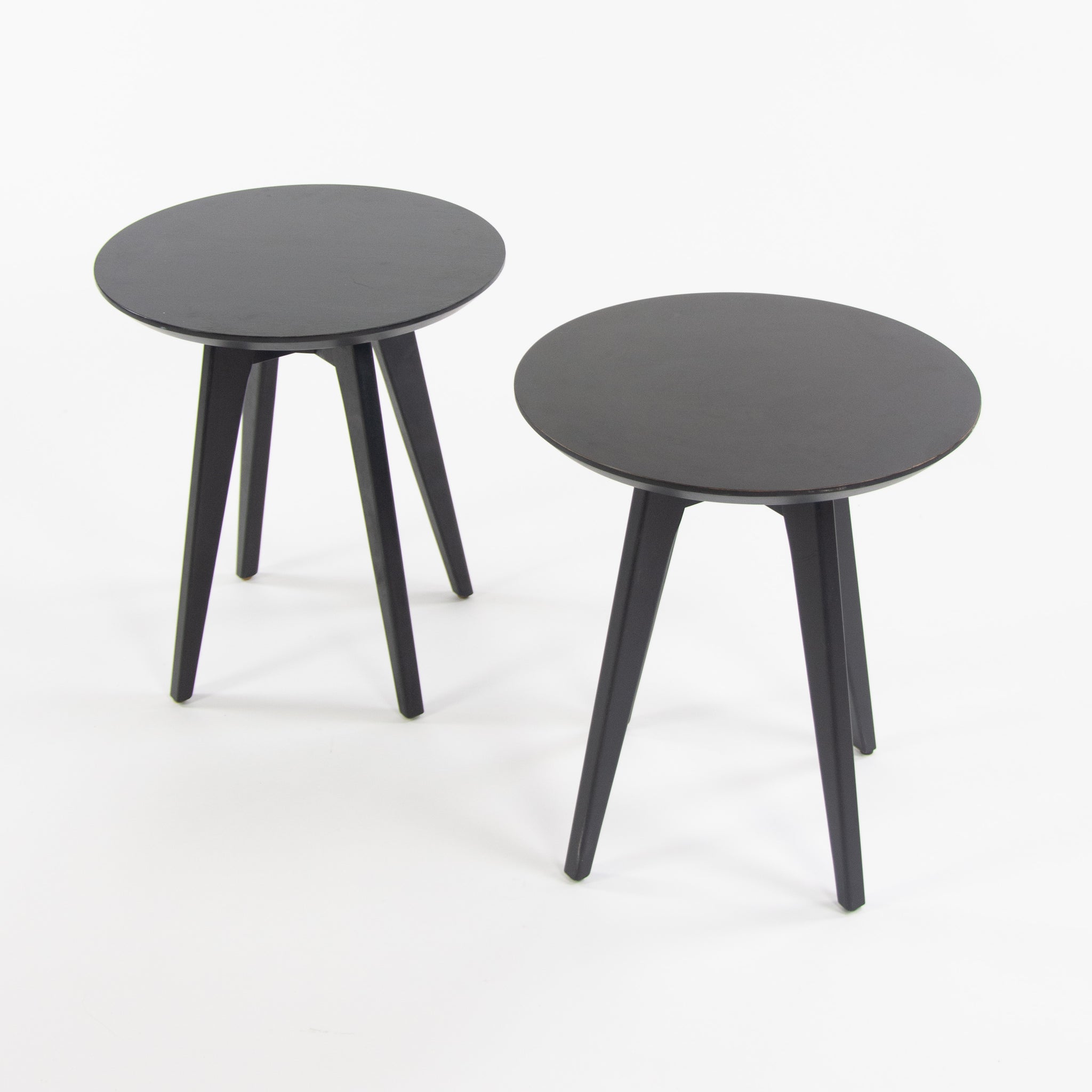 SOLD Jens Risom Knoll Studio Round Side End Tables Recent Production