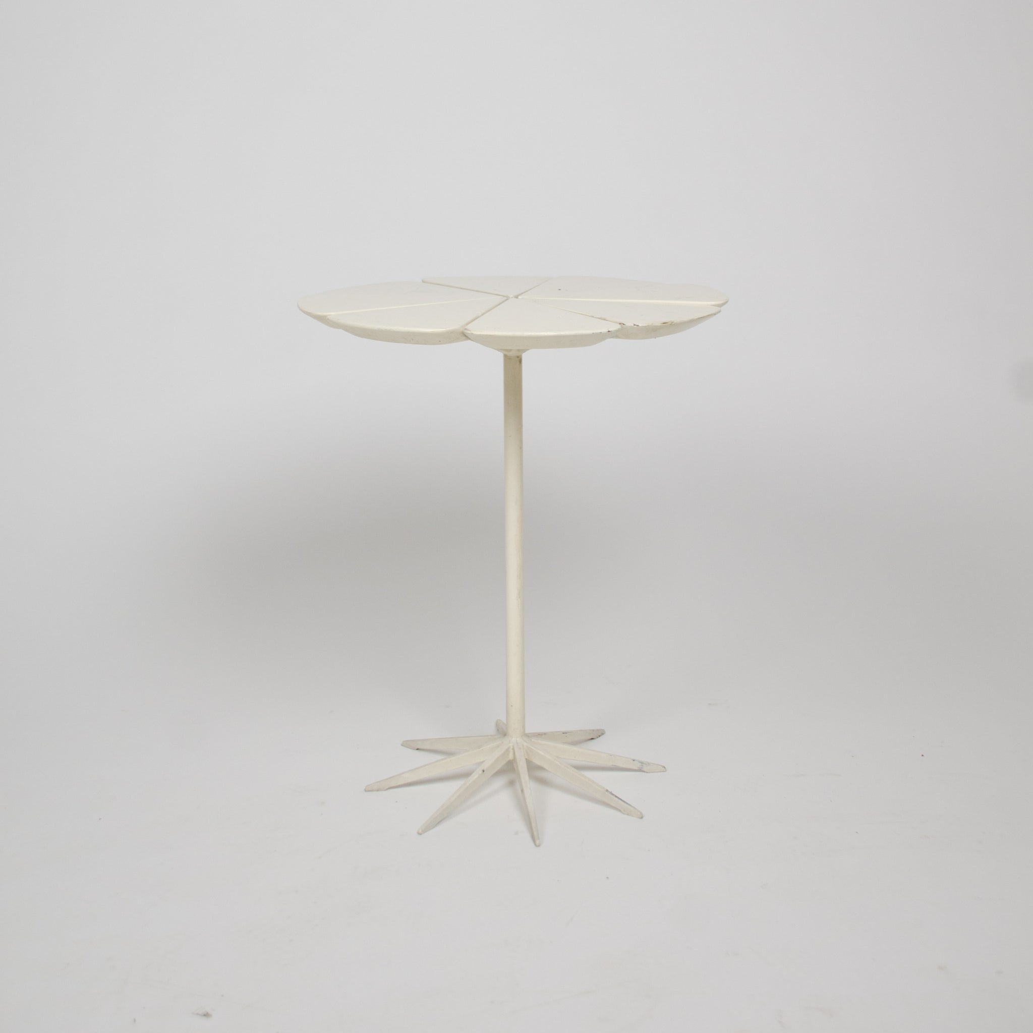 SOLD 1960's Knoll Richard Schultz Petal Table Rare Enameled Redwood White