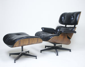 SOLD 1970's Herman Miller Eames Lounge Chair & Ottoman Rosewood 670 671