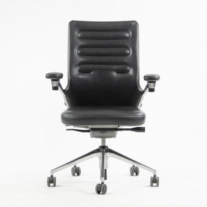 SOLD Leather AC5 2015 Vitra Antonio Citterio Work High Back Chair Black Polished Base