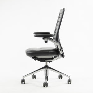 SOLD Leather AC5 2015 Vitra Antonio Citterio Work High Back Chair Black Polished Base