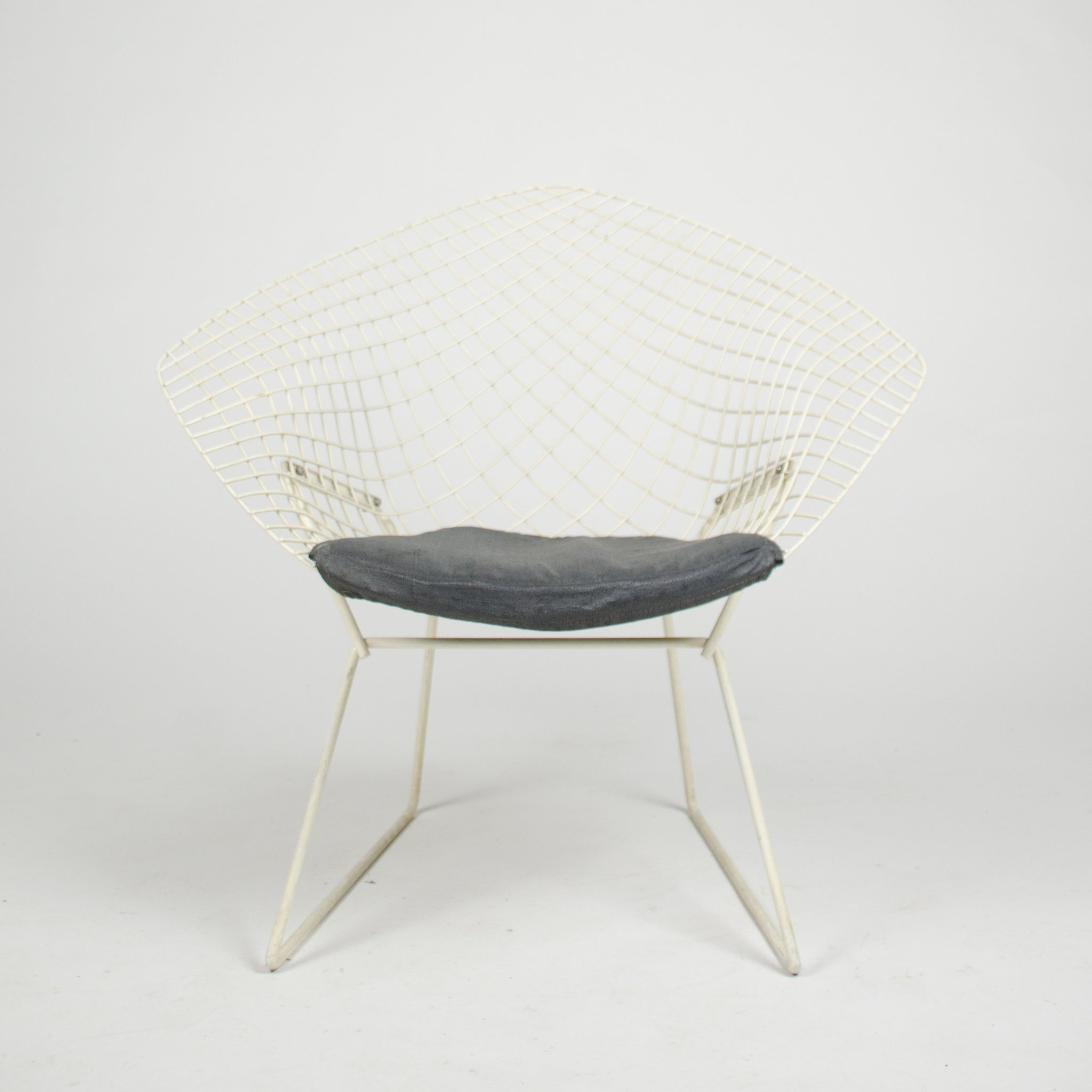 SOLD Harry Bertoia Diamond Lounge Chair for Knoll International + Ottoman 2x