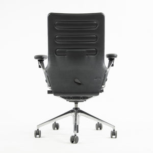 SOLD Leather AC5 2015 Vitra Antonio Citterio Work High Back Chair Black Polished Base