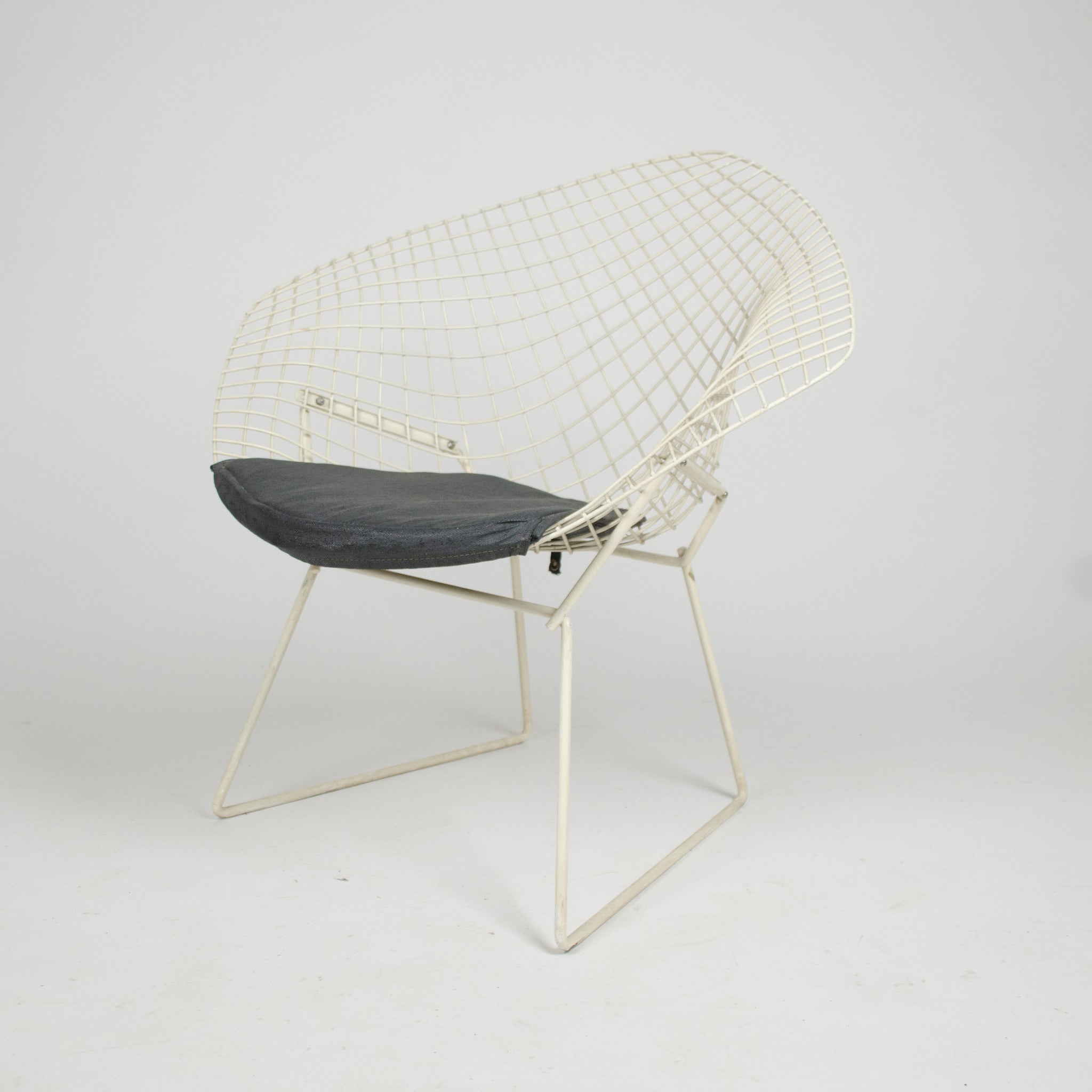 SOLD Harry Bertoia Diamond Lounge Chair for Knoll International + Ottoman 2x