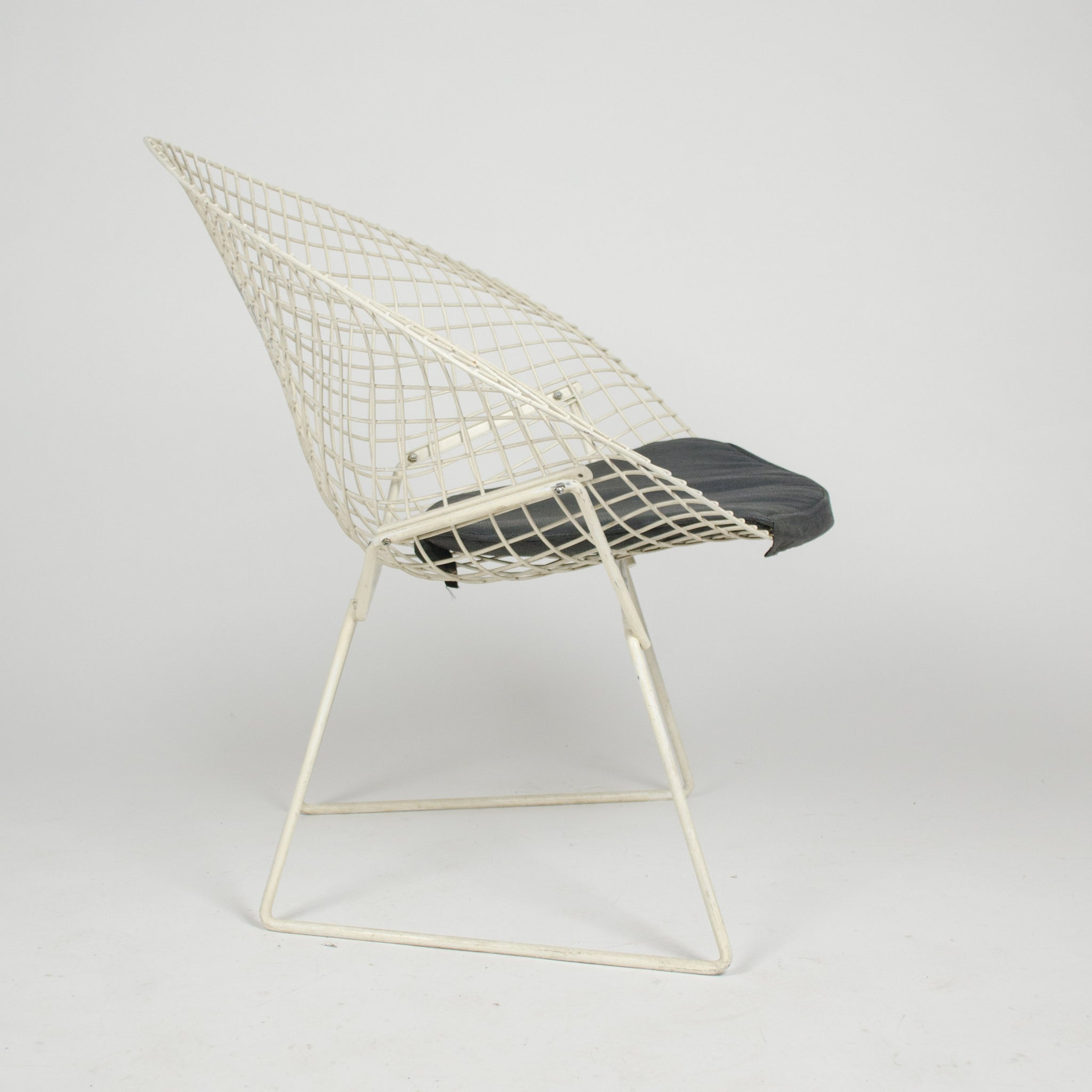SOLD Harry Bertoia Diamond Lounge Chair for Knoll International + Ottoman 2x