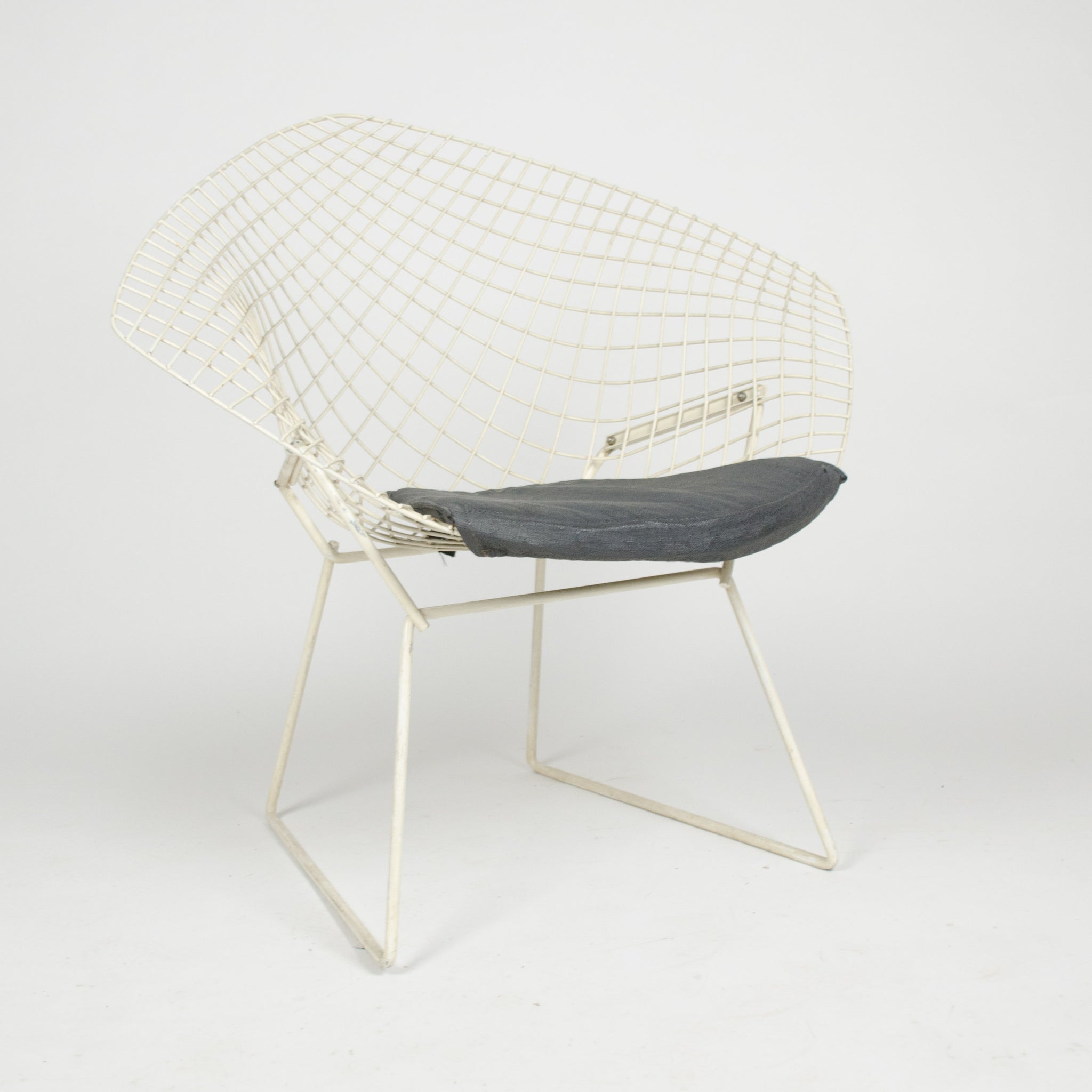 SOLD Harry Bertoia Diamond Lounge Chair for Knoll International + Ottoman 2x