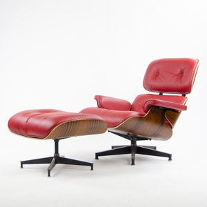 SOLD Herman Miller Eames Lounge Chair & Ottoman Palisander 670 671 Red Leather Brand New In Box