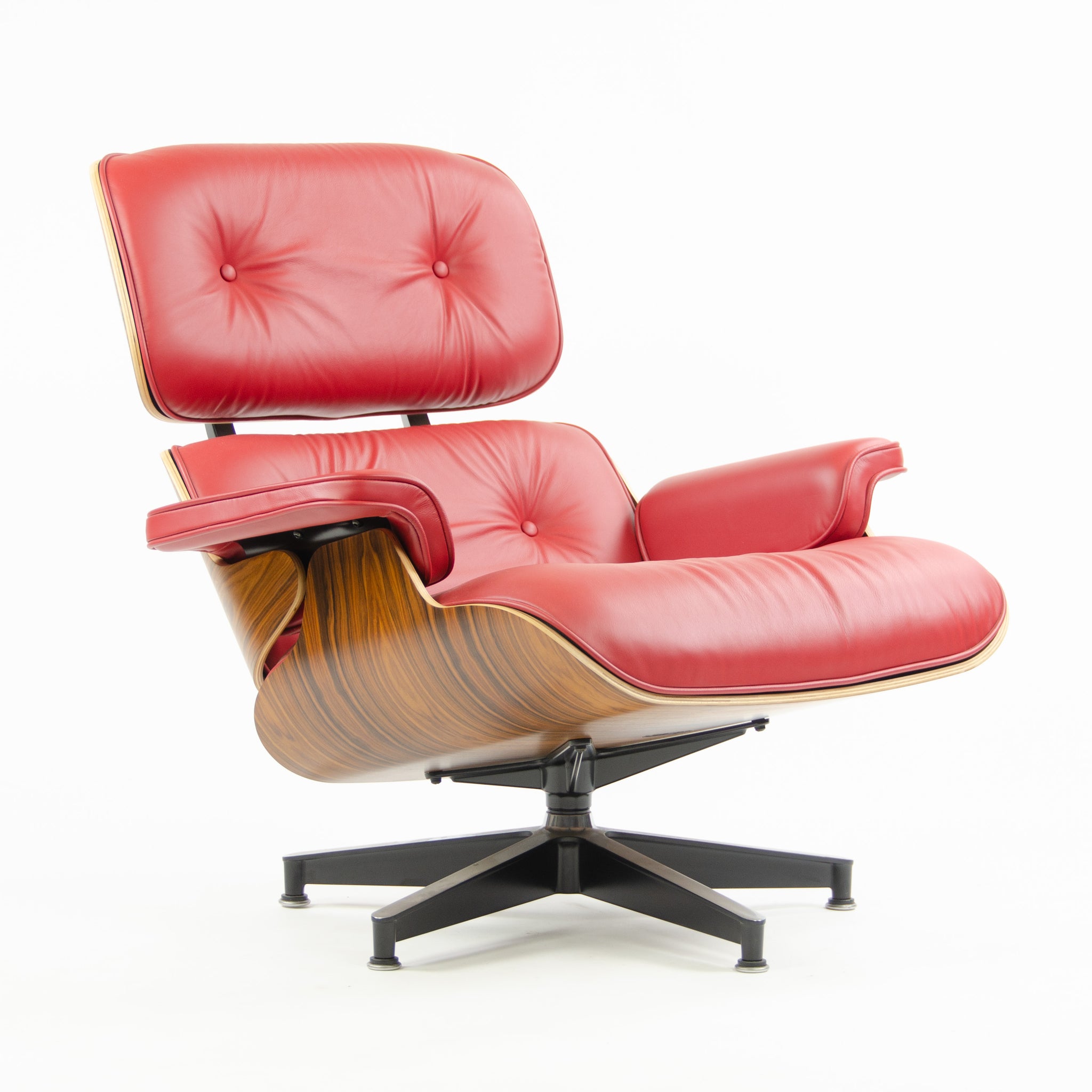 SOLD Herman Miller Eames Lounge Chair & Ottoman Palisander 670 671 Red Leather Brand New In Box