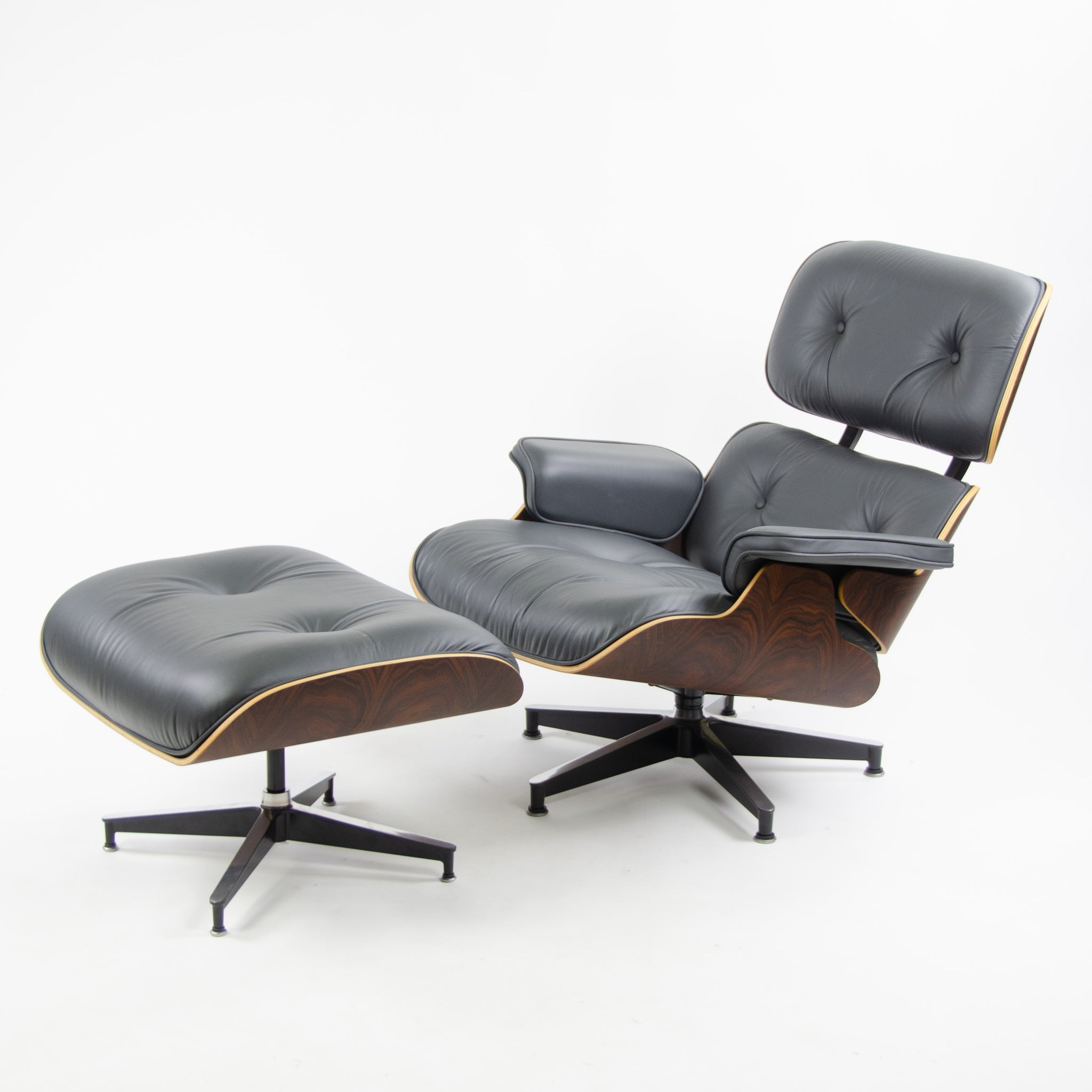 SOLD Herman Miller Eames Lounge Chair & Ottoman Palisander 670 671 Gray Leather Brand New In Box