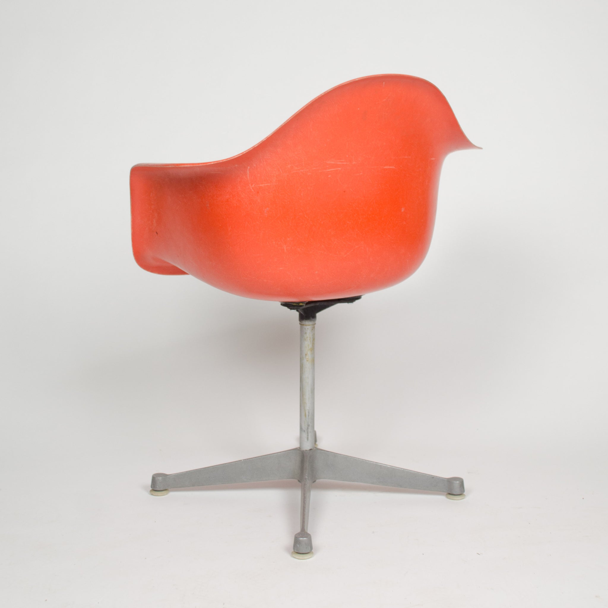 SOLD Eames Herman Miller Red / Orange Fiberglass Shell Chair