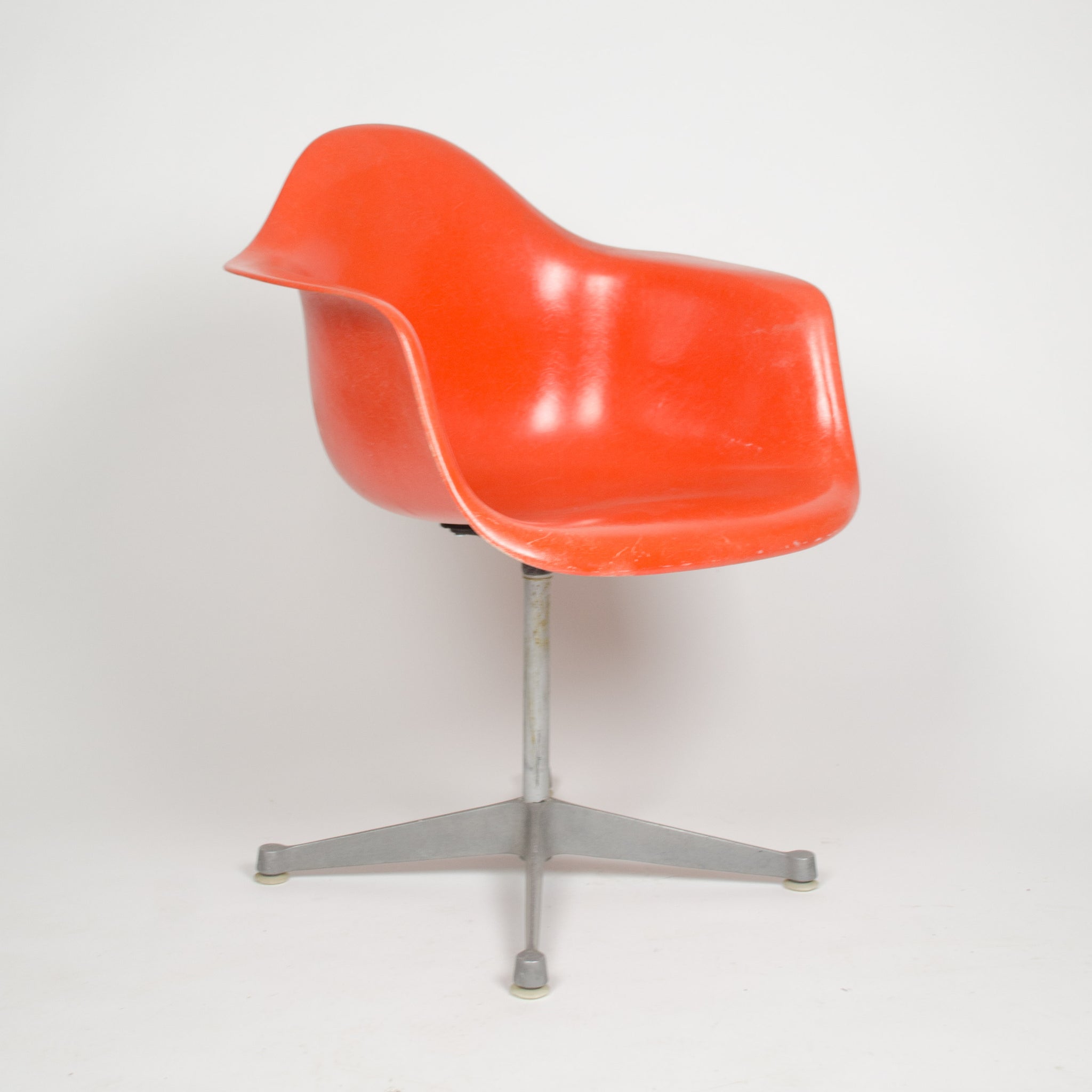SOLD Eames Herman Miller Red / Orange Fiberglass Shell Chair