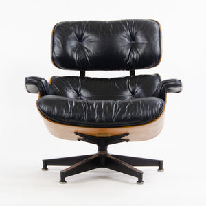 SOLD 1970's Herman Miller Eames Lounge Chair & Ottoman Rosewood 670 671 Black Leather