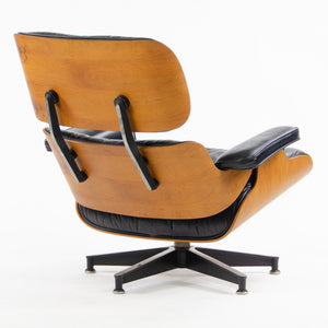 SOLD 1970's Herman Miller Eames Lounge Chair & Ottoman Rosewood 670 671 Black Leather