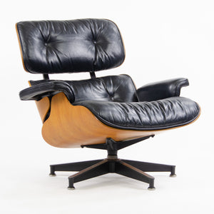 SOLD 1970's Herman Miller Eames Lounge Chair & Ottoman Rosewood 670 671 Black Leather