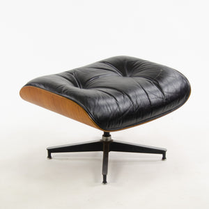 SOLD 1970's Herman Miller Eames Lounge Chair & Ottoman Rosewood 670 671 Black Leather