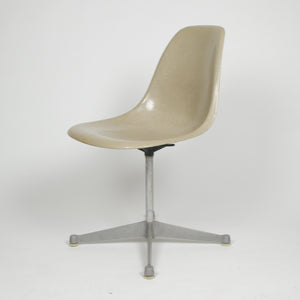 SOLD Eames Herman Miller Gray Greige Fiberglass Side Shell Chair
