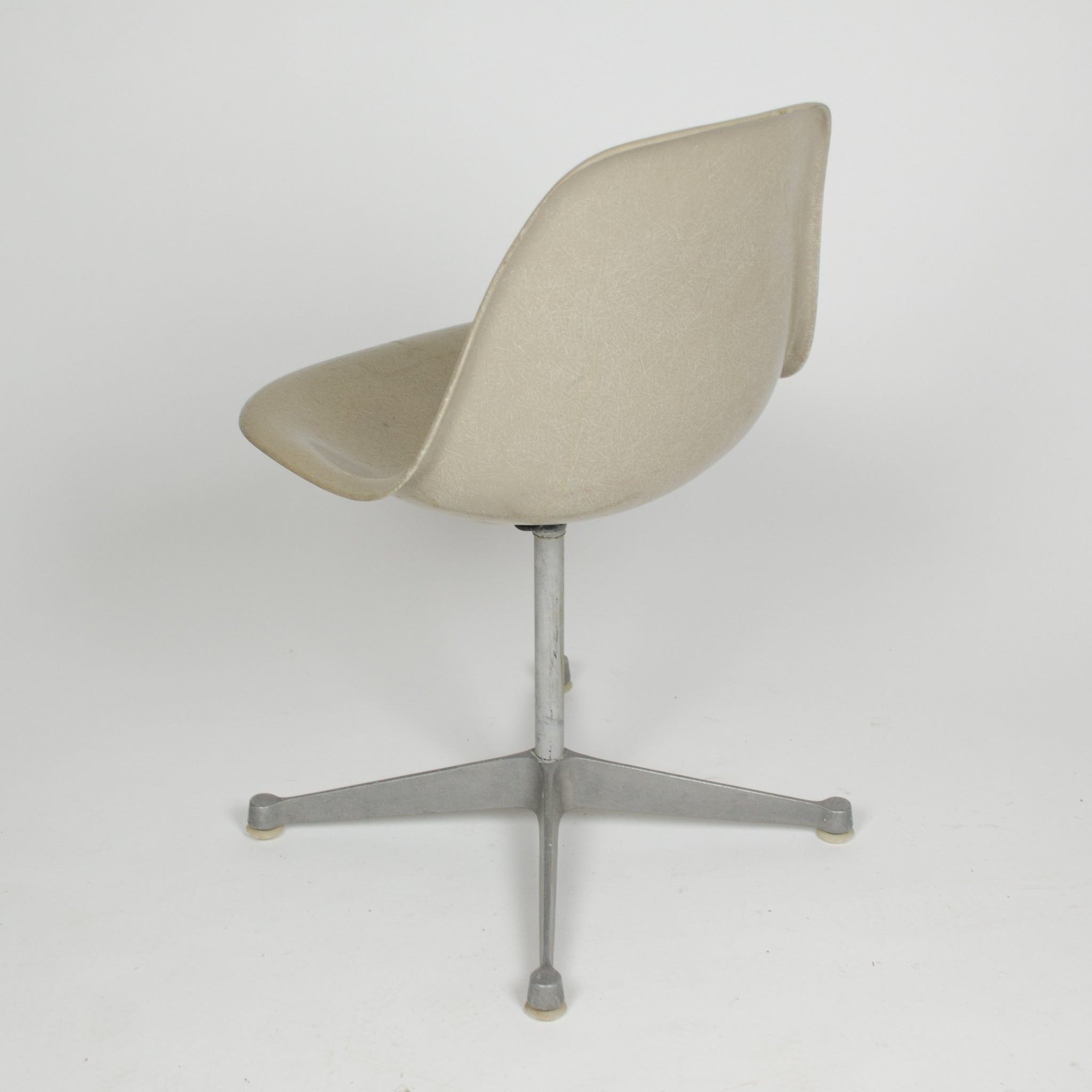 SOLD Eames Herman Miller Gray Greige Fiberglass Side Shell Chair