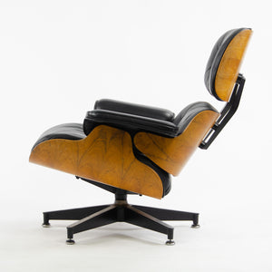 SOLD 1980's Herman Miller Eames Lounge Chair & Ottoman Rosewood 670 671 Black Leather