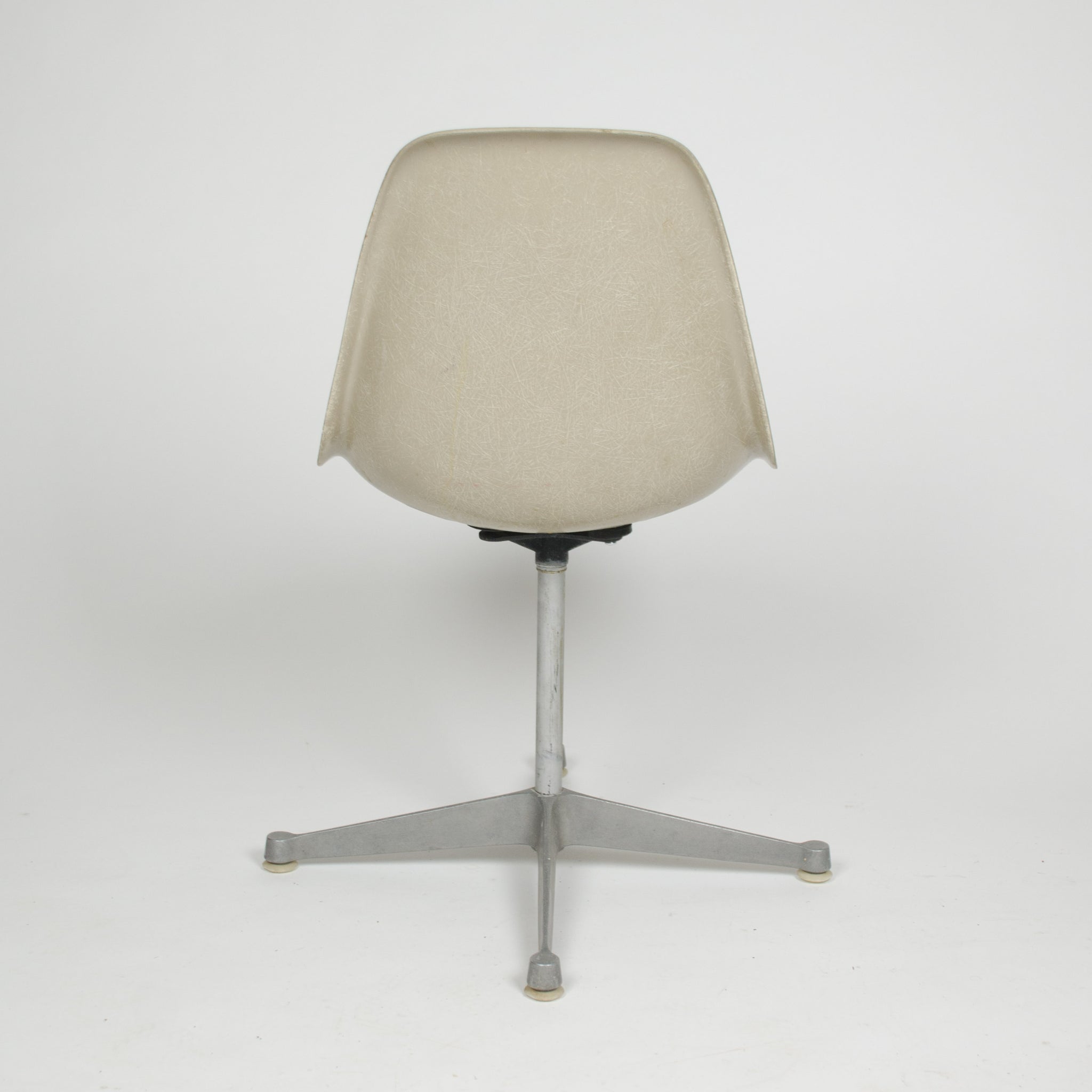 SOLD Eames Herman Miller Gray Greige Fiberglass Side Shell Chair