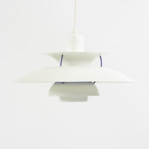 SOLD Louis Poulsen Poul Henningsen PH 5 Pendant Hanging Lamp Denmark White