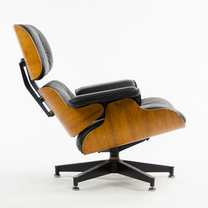 SOLD 1980's Herman Miller Eames Lounge Chair & Ottoman Rosewood 670 671 Black Leather