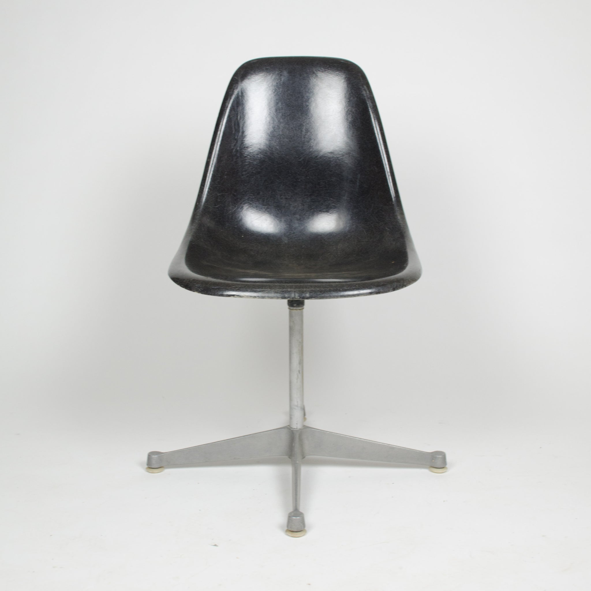 SOLD Eames Herman Black Fiberglass Side Shell Chairs (Sold Separately)