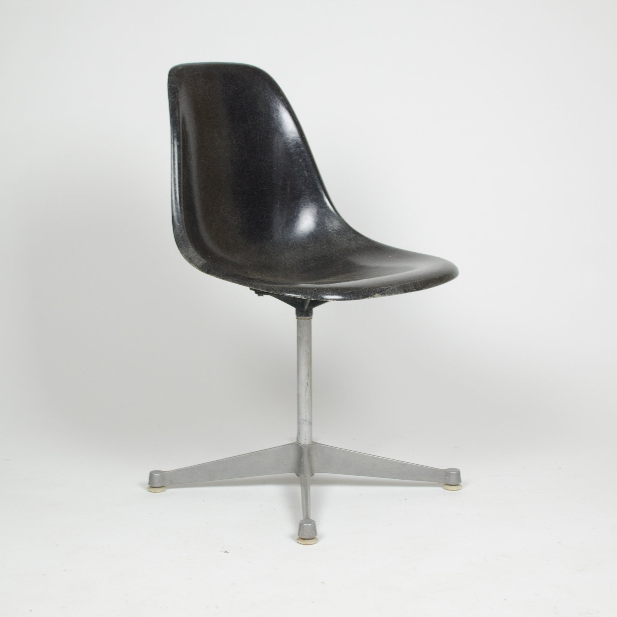 SOLD Eames Herman Black Fiberglass Side Shell Chairs (Sold Separately)