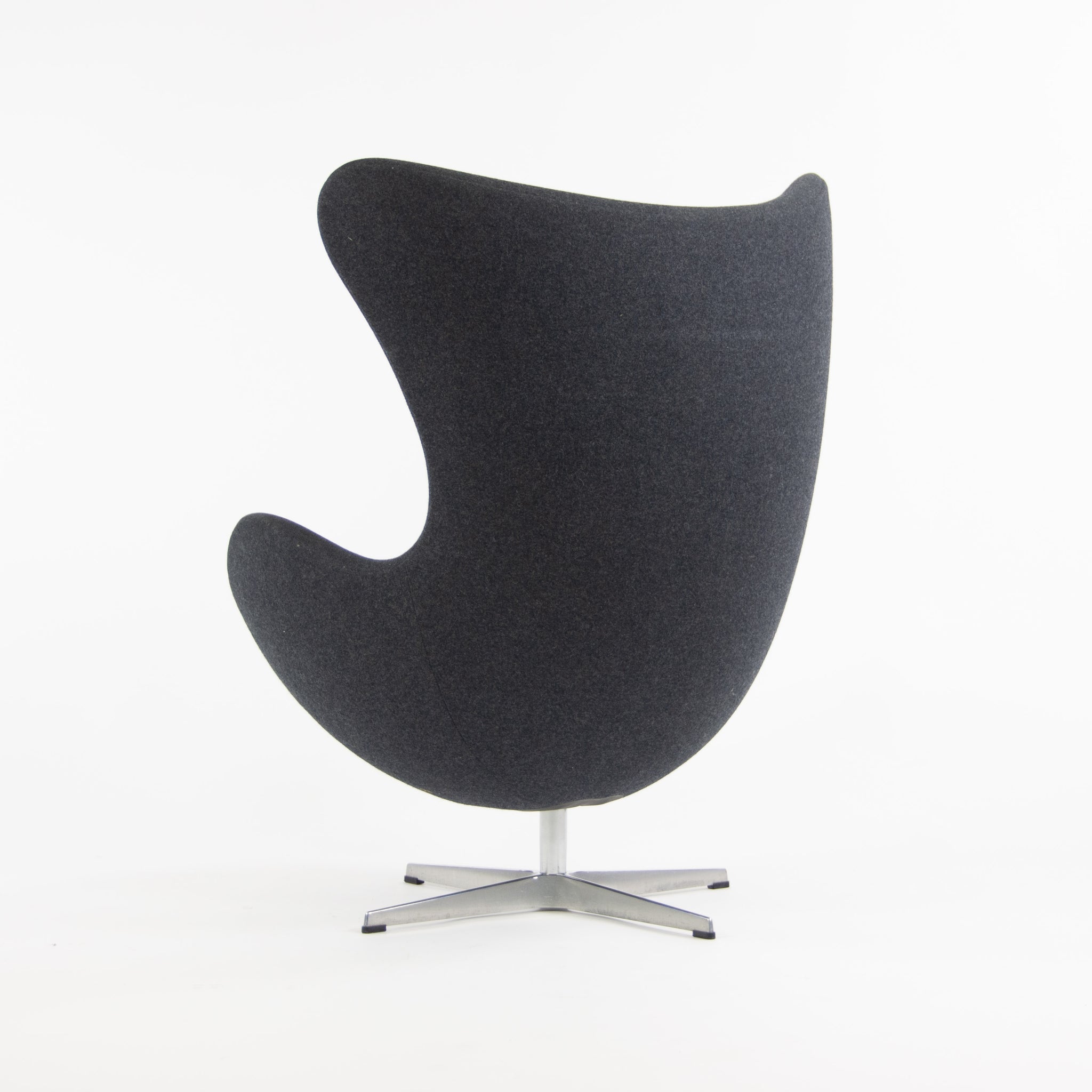 SOLD Egg Chair by Arne Jacobsen for Fritz Hansen Original Fabric Denmark Gray, 2013, 2 Available