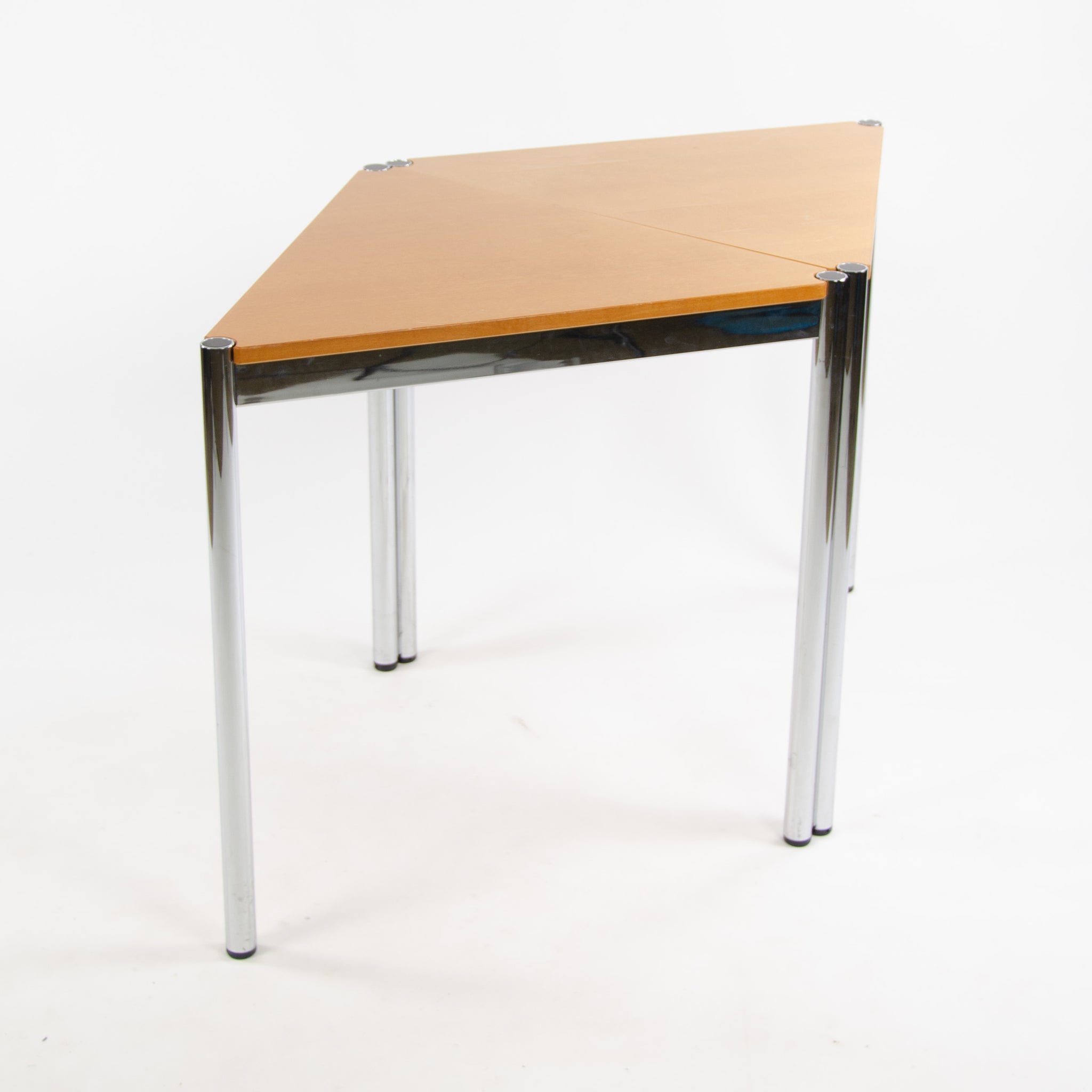 SOLD Fritz Haller USM Haller Beech Wood Triangular Table Modular 750x740 Knoll Office Sets Available