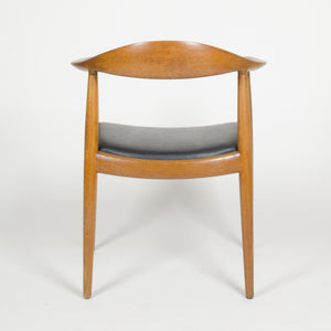 SOLD 1960's Set of Hans Wegner Round The Chair Johannes Hansen For Knoll Danish Oak Armchairs