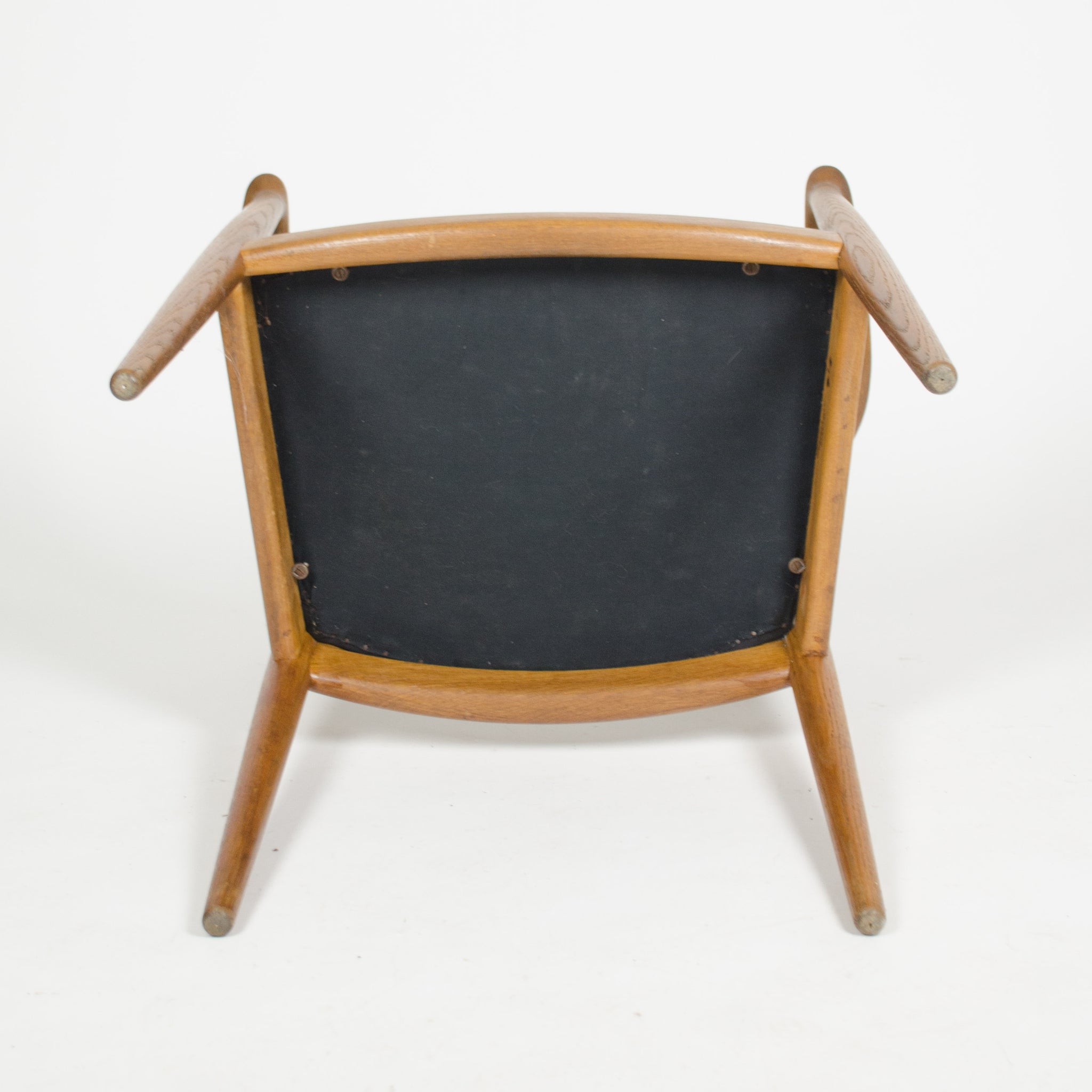 SOLD 1960's Set of Hans Wegner Round The Chair Johannes Hansen For Knoll Danish Oak Armchairs
