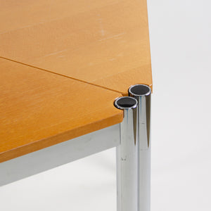 SOLD Fritz Haller USM Haller Beech Wood Triangular Table Modular 750x740 Knoll Office Sets Available