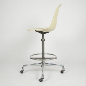 SOLD Eames Herman Miller Ivory Fiberglass Side Drafting Chair