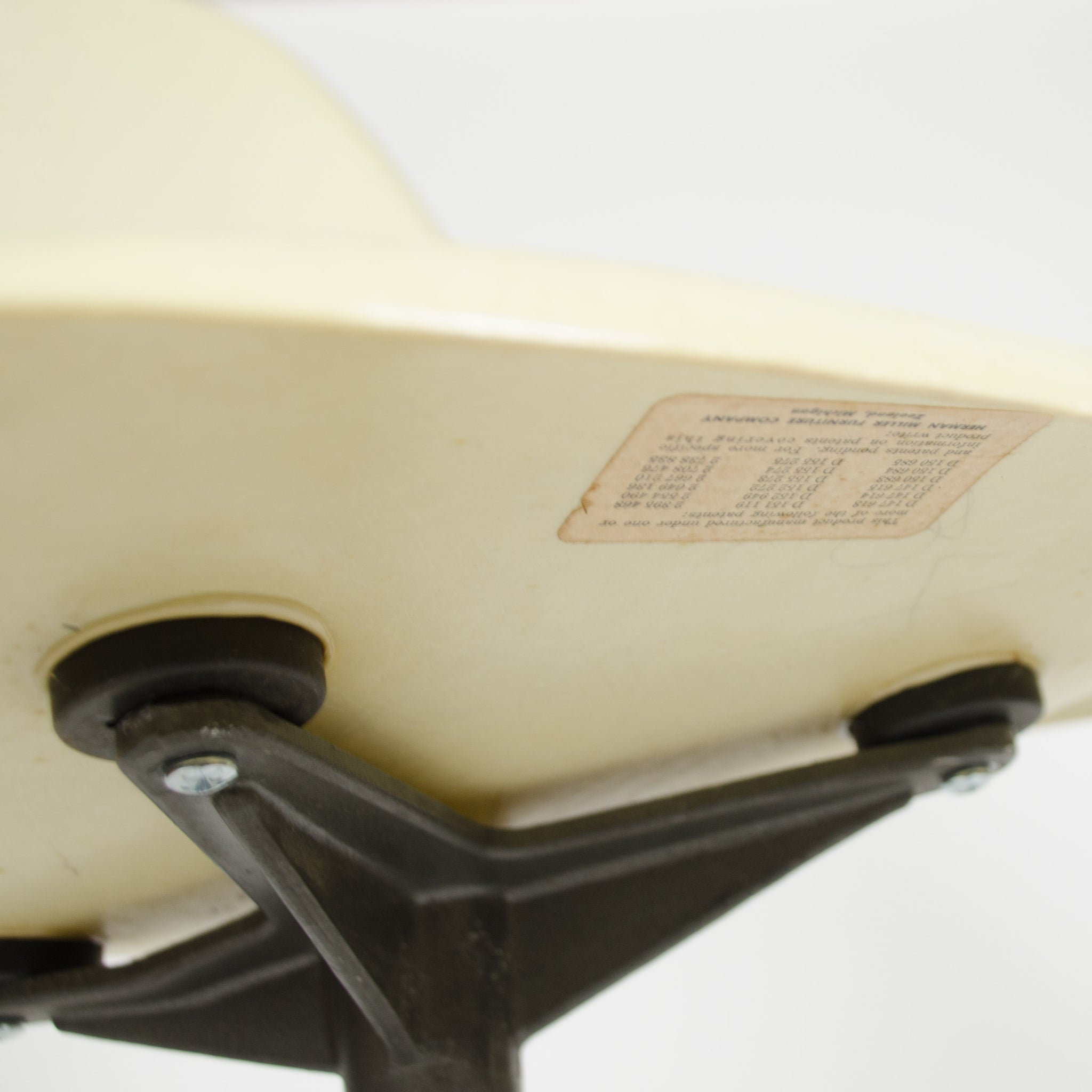 SOLD Eames Herman Miller Ivory Fiberglass Side Drafting Chair
