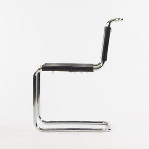 SOLD 1960's Set of 6 Marcel Breuer for Knoll B33 Dining Chairs Chrome Leather Bauhaus