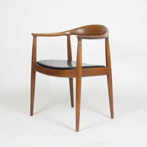 SOLD 12 Hans Wegner Round The Chair Johannes Hansen Denmark For Knoll Teak Armchairs