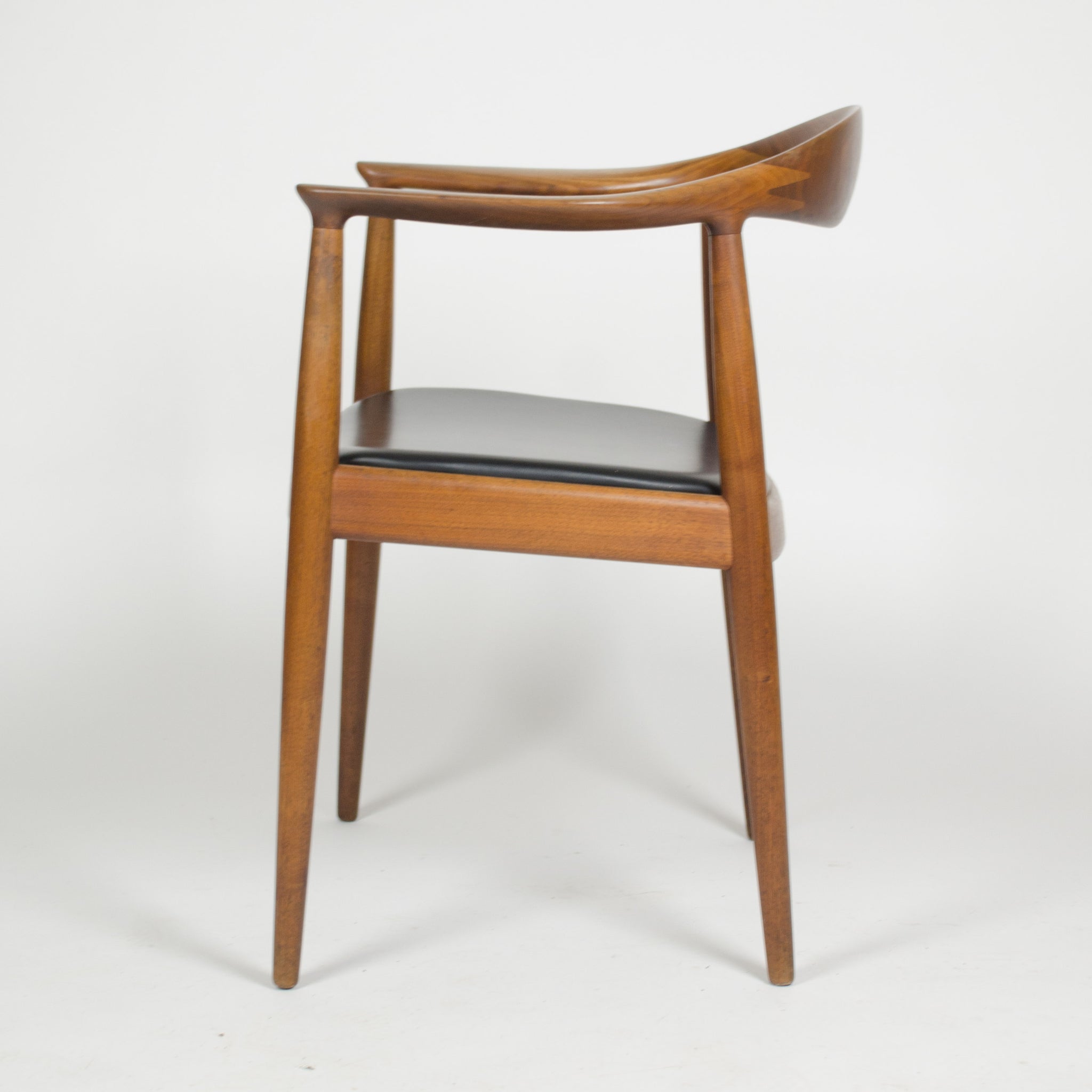 SOLD 12 Hans Wegner Round The Chair Johannes Hansen Denmark For Knoll Teak Armchairs