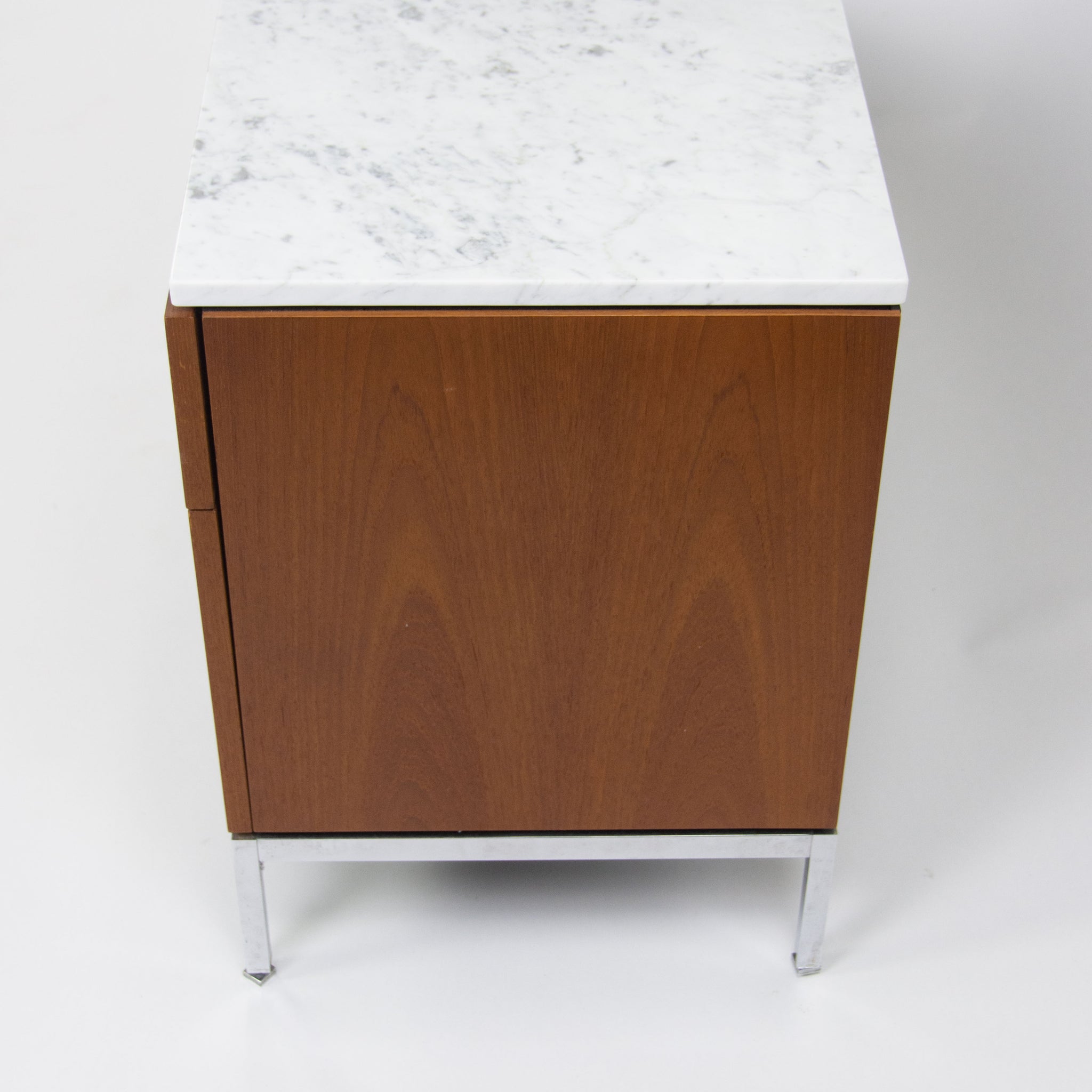 SOLD 1960's Vintage Florence Knoll Walnut and Marble Credenza Cabinet Sideboard