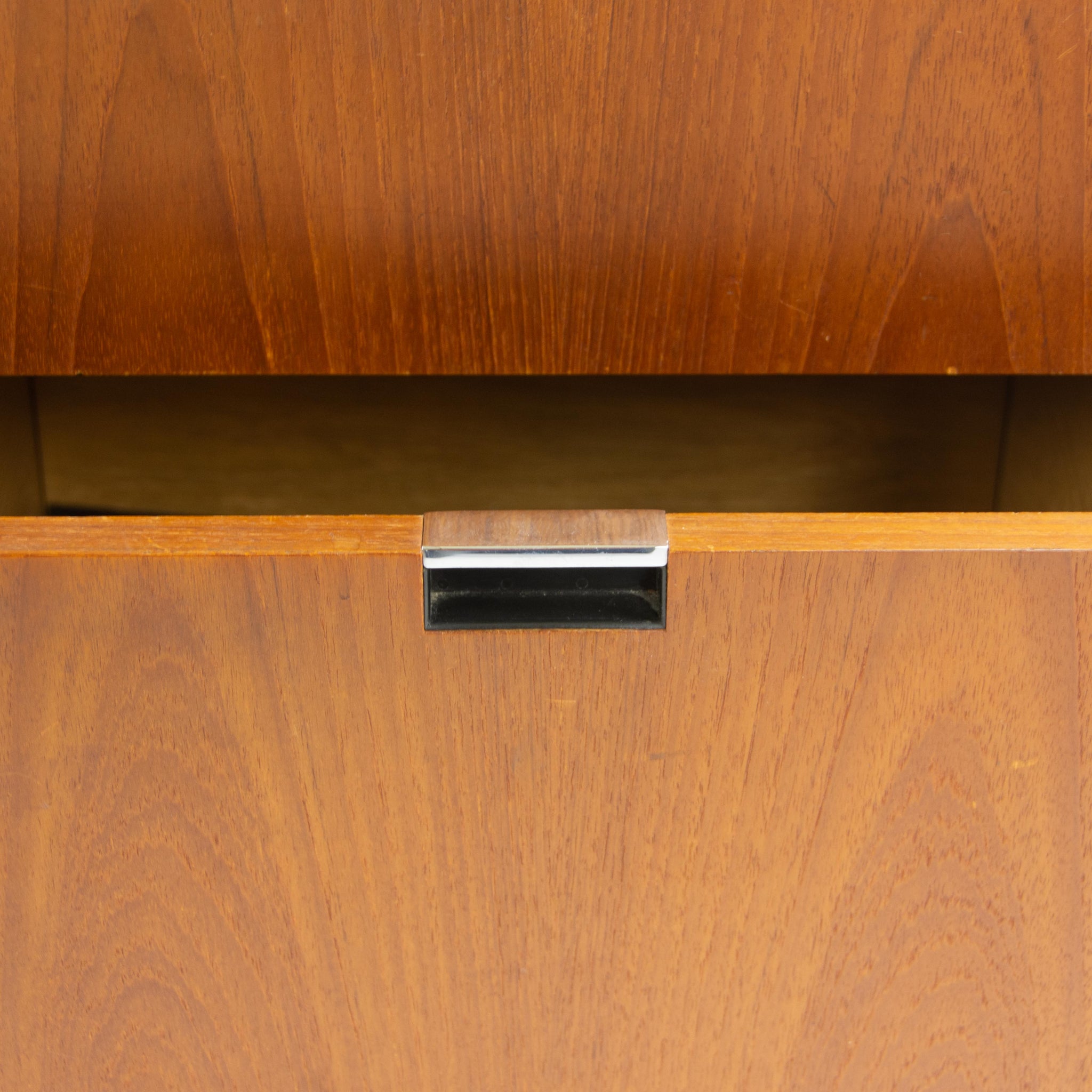 SOLD 1960's Vintage Florence Knoll Walnut and Marble Credenza Cabinet Sideboard