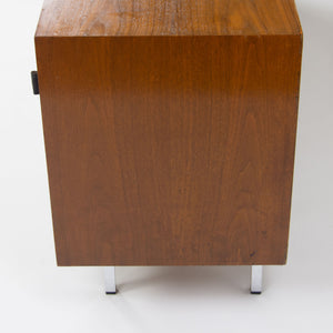 SOLD 1960's Vintage Florence Knoll Walnut and Leather Credenza Cabinet Sideboard