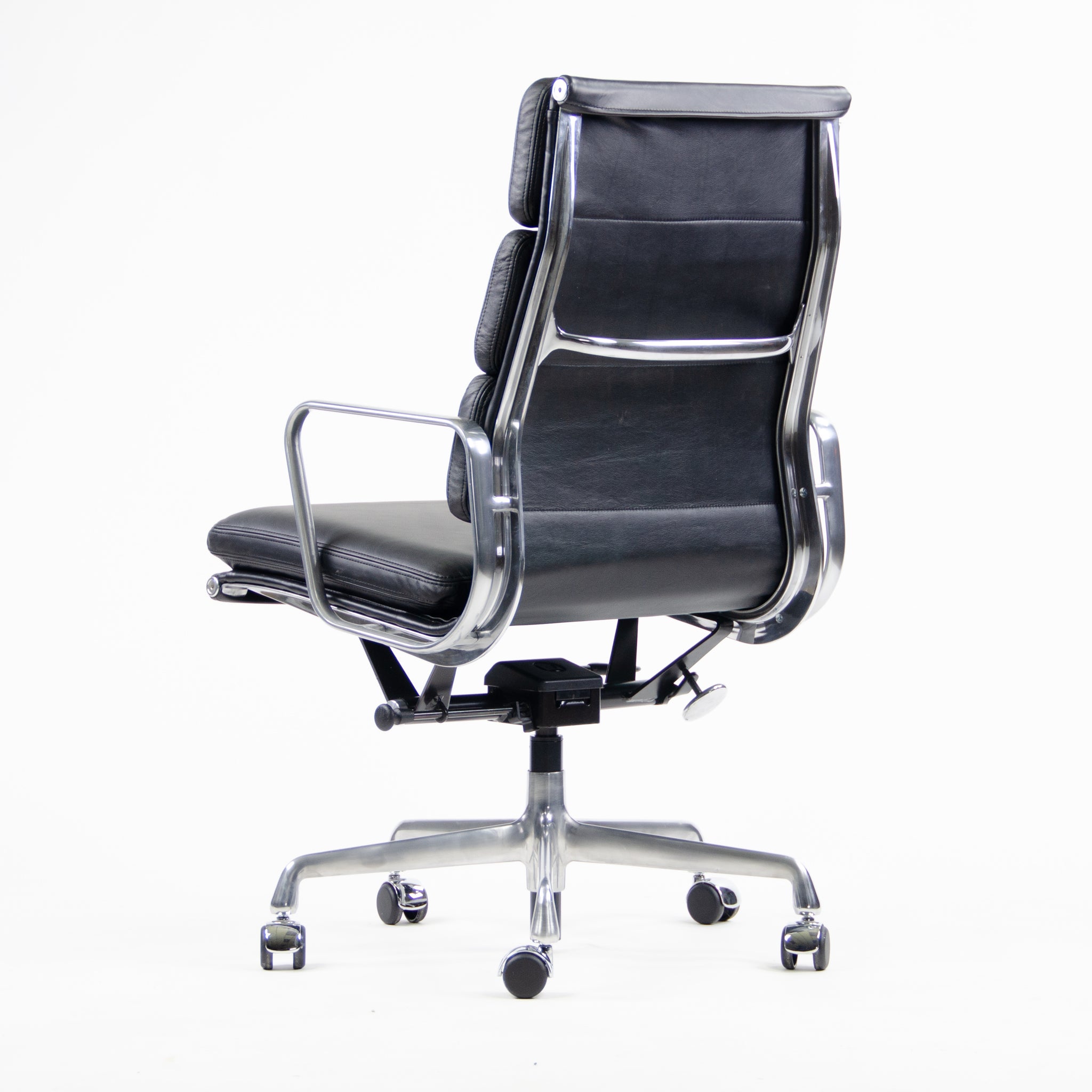 SOLD Brand New 2017 Eames Herman Miller High Soft Pad Aluminum Desk Chair Black Leather