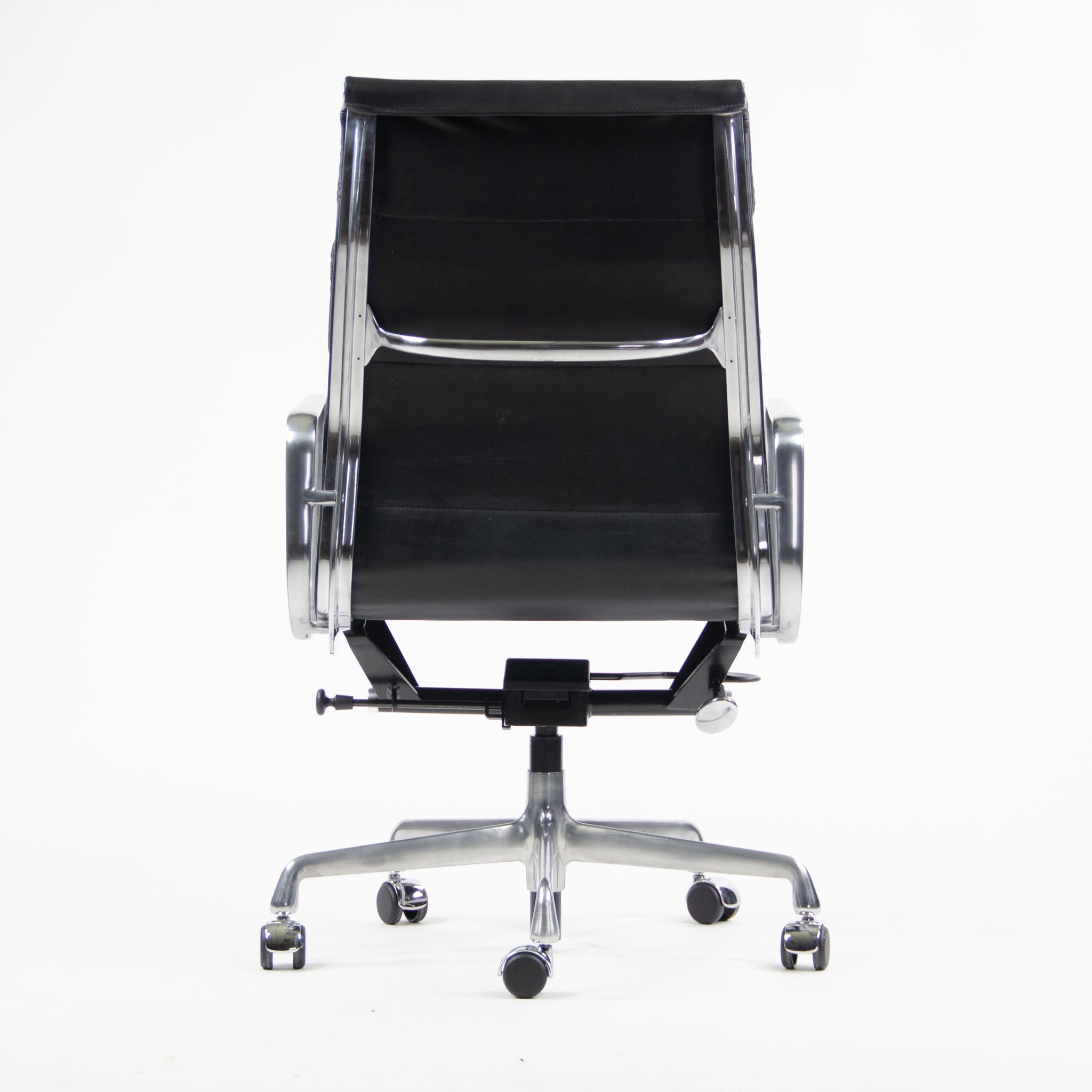 SOLD Brand New 2017 Eames Herman Miller High Soft Pad Aluminum Desk Chair Black Leather