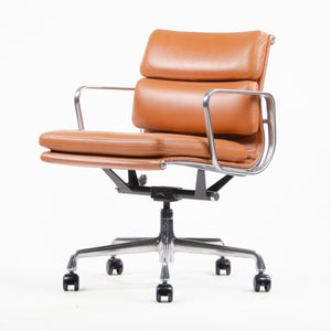 SOLD Brand New 2017 Eames Herman Miller Low Soft Pad Aluminum Desk Chair Cognac Leather