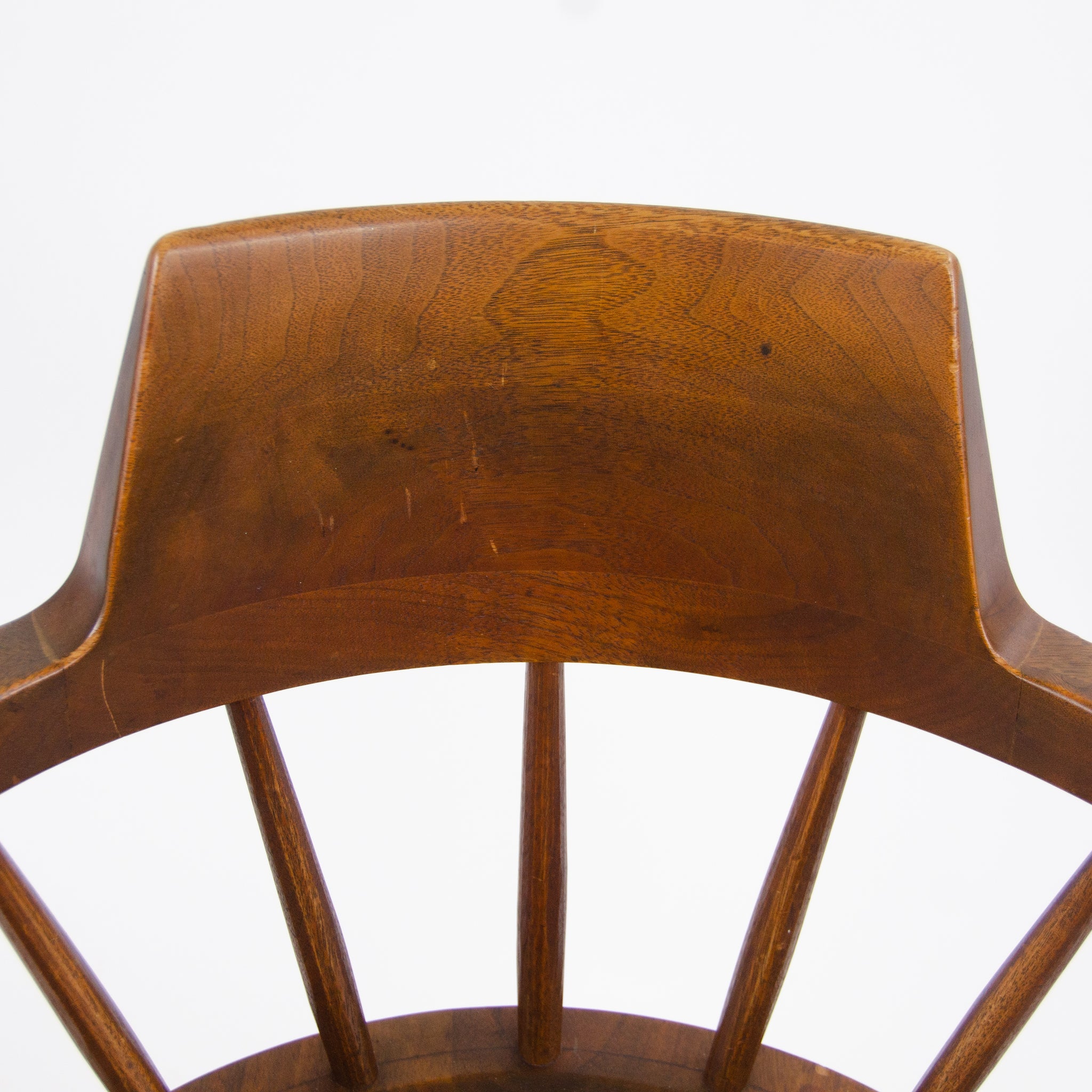 SOLD 1950's Early Vintage George Nakashima Studio Pair Captains Chairs Walnut