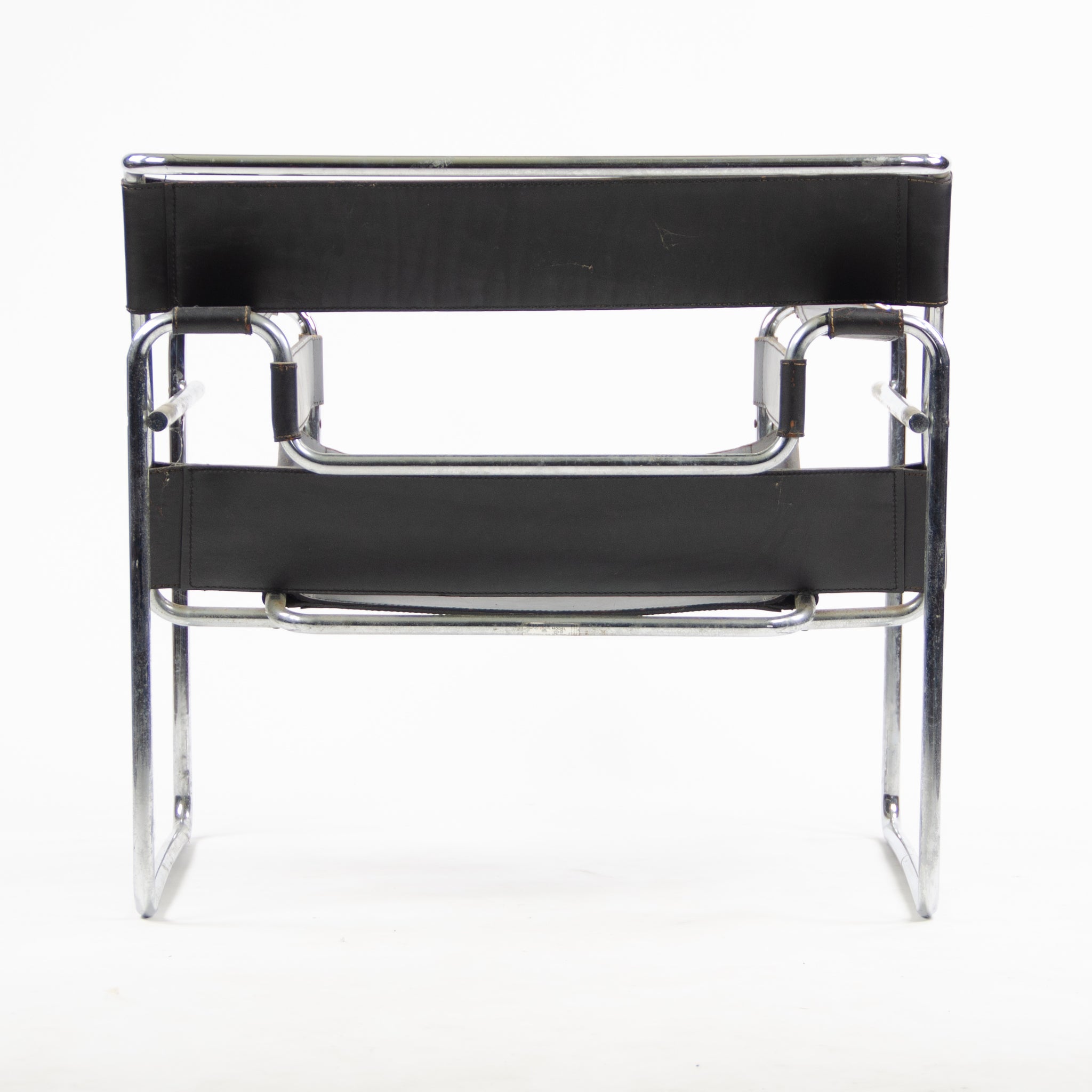 SOLD Early Gavina Knoll Stendig Marcel Breuer Wassily Chair B3 Black Leather