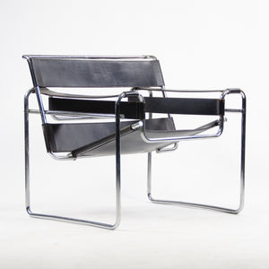 SOLD Early Gavina Knoll Stendig Marcel Breuer Wassily Chair B3 Black Leather